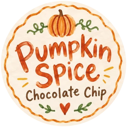 Hand-drawn Chocolate Pumpkin cookies label